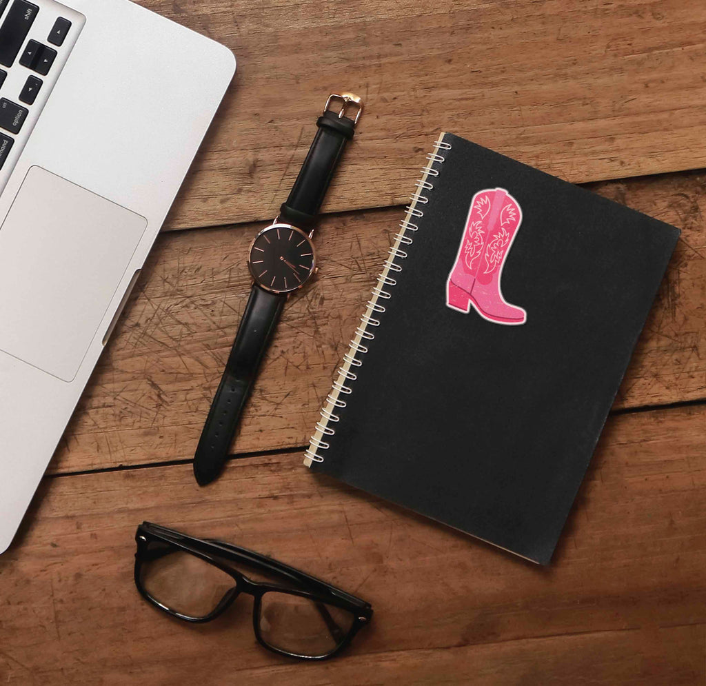 Pink Cowgirl Boots Sticker