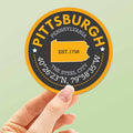Coordinates Pittsburgh Sticker - PGH Pennsylvania Decal