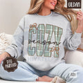 Plaid Cozy Sweatshirt: Trendy Women's Winter Sweater, Warm Flannel Aesthetic Pullover, Cozy Plaid Crewneck
