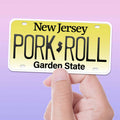Pork Roll NJ License Plate Sticker
