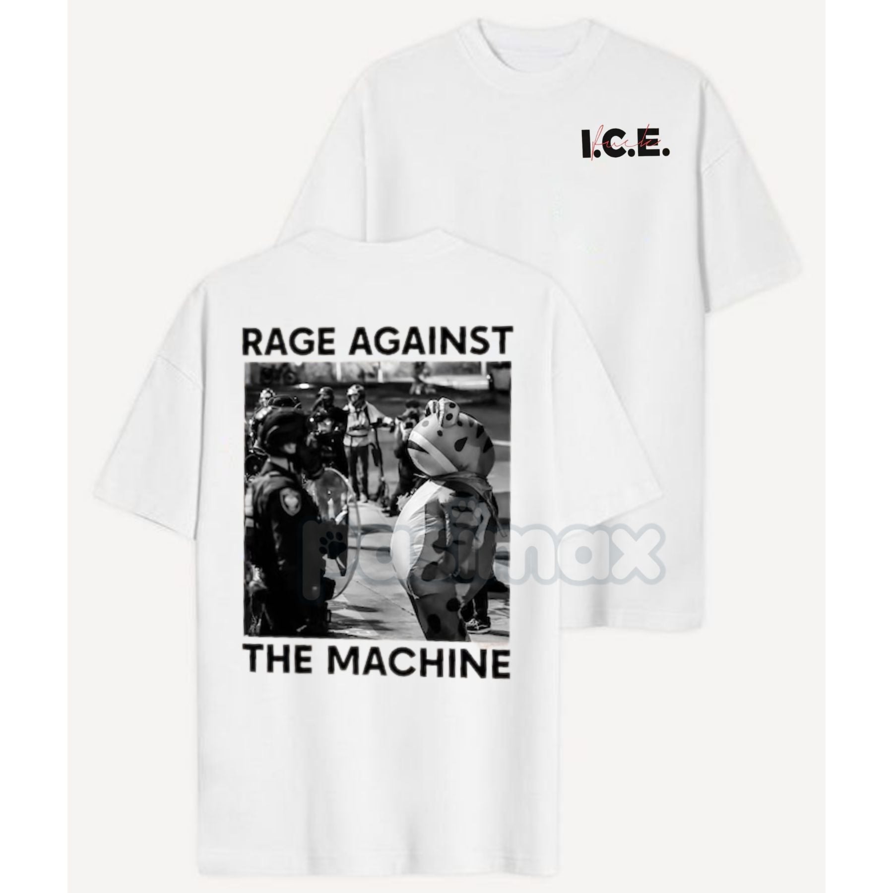 Portland Frog "No Deportation" T-Shirt - Rage Against The Machine ICE Out Social Justice Tee, Two-Sided Graphic