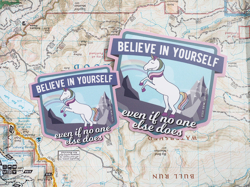 Unicorn Believe in Yourself Vinyl Sticker