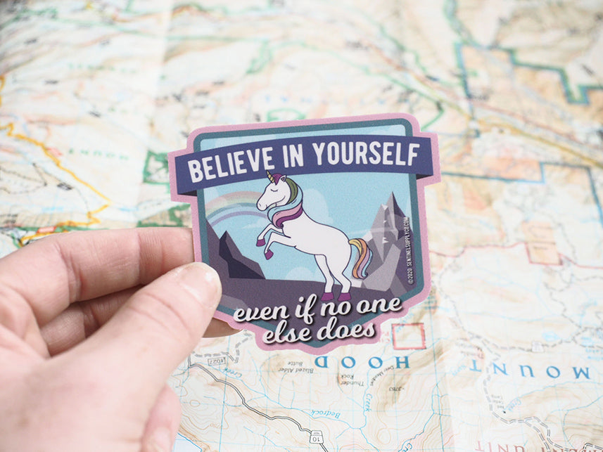 Unicorn Believe in Yourself Vinyl Sticker
