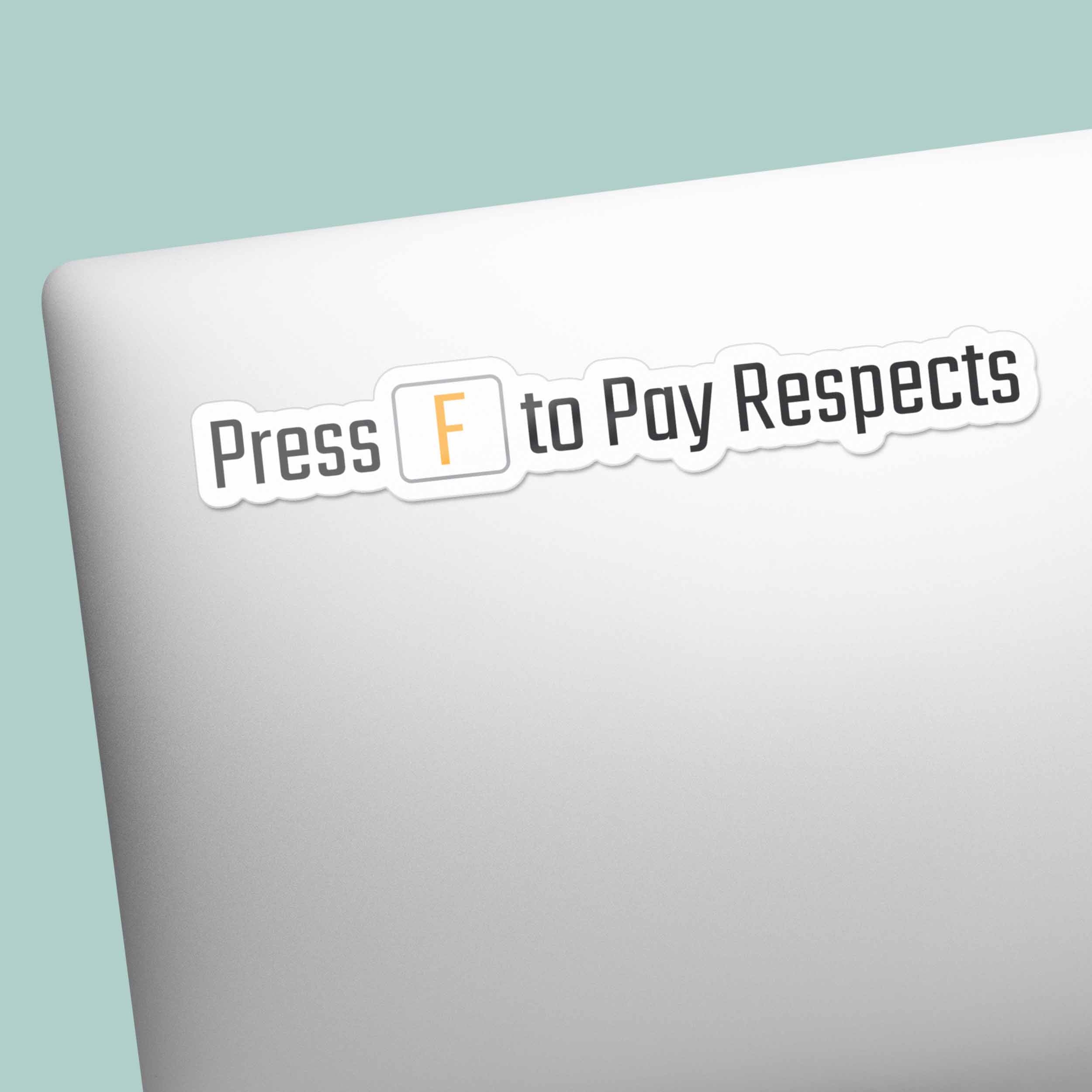 Press F to Pay Respects Funny Gaming Sticker