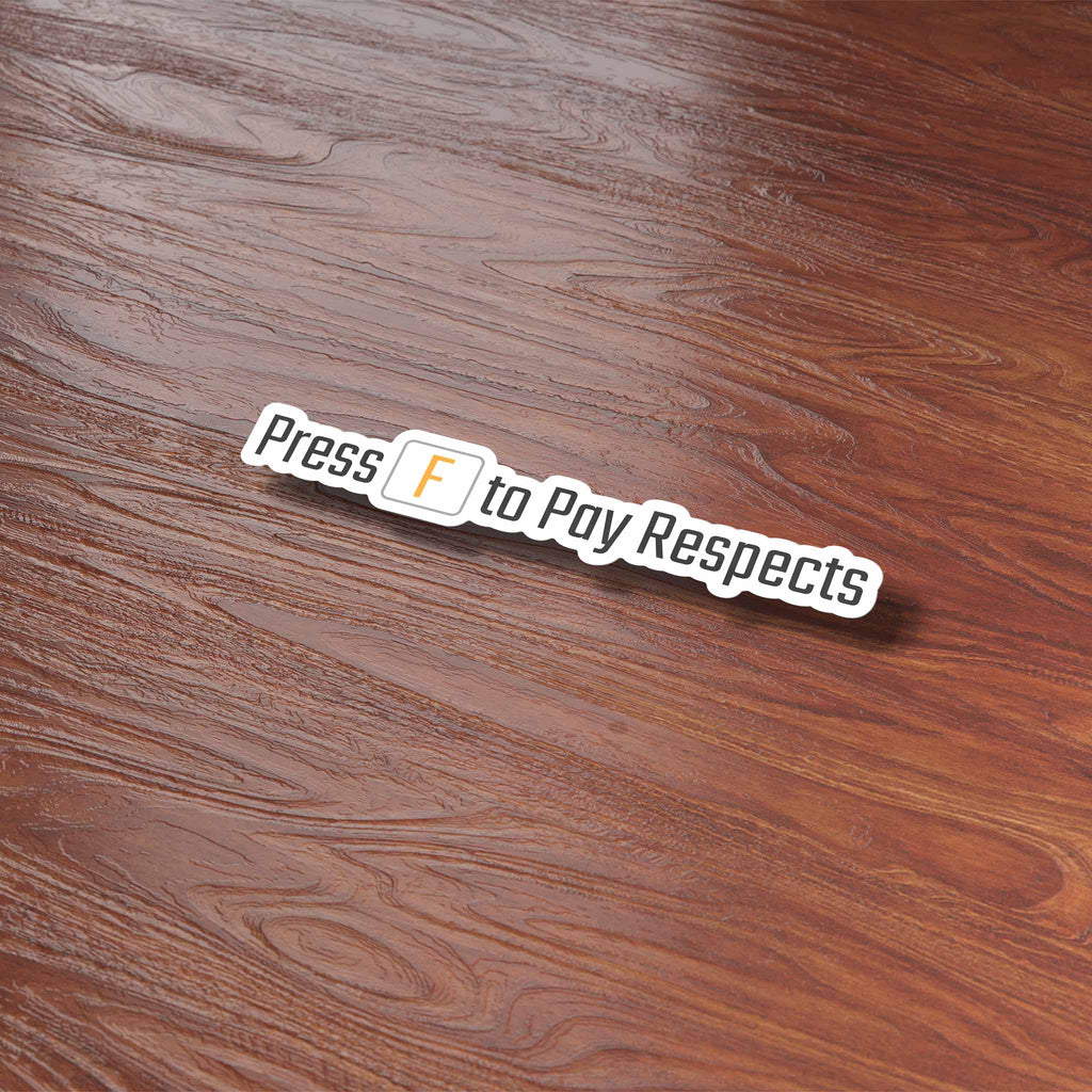 Press F to Pay Respects Funny Gaming Sticker