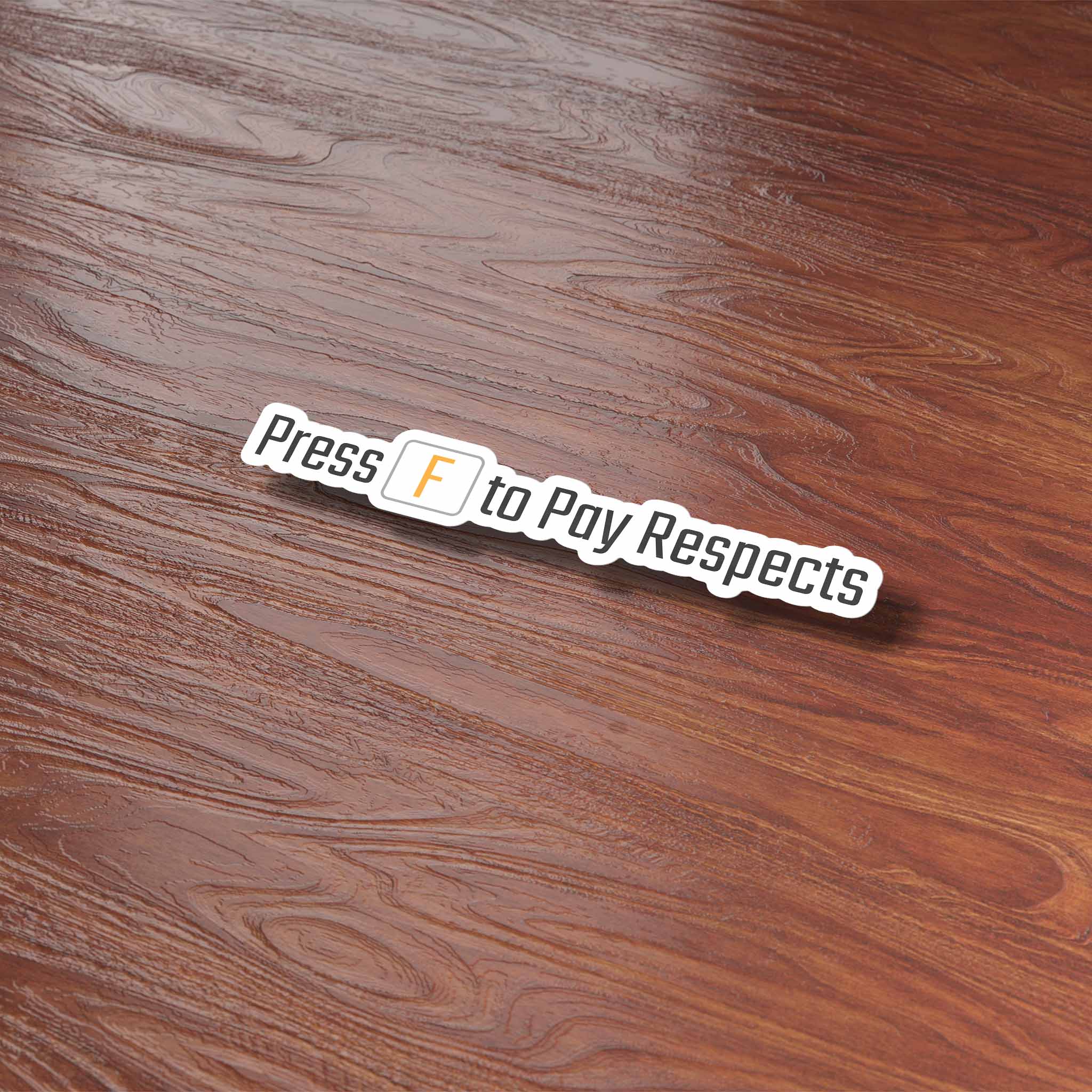 Press F to Pay Respects Funny Gaming Sticker