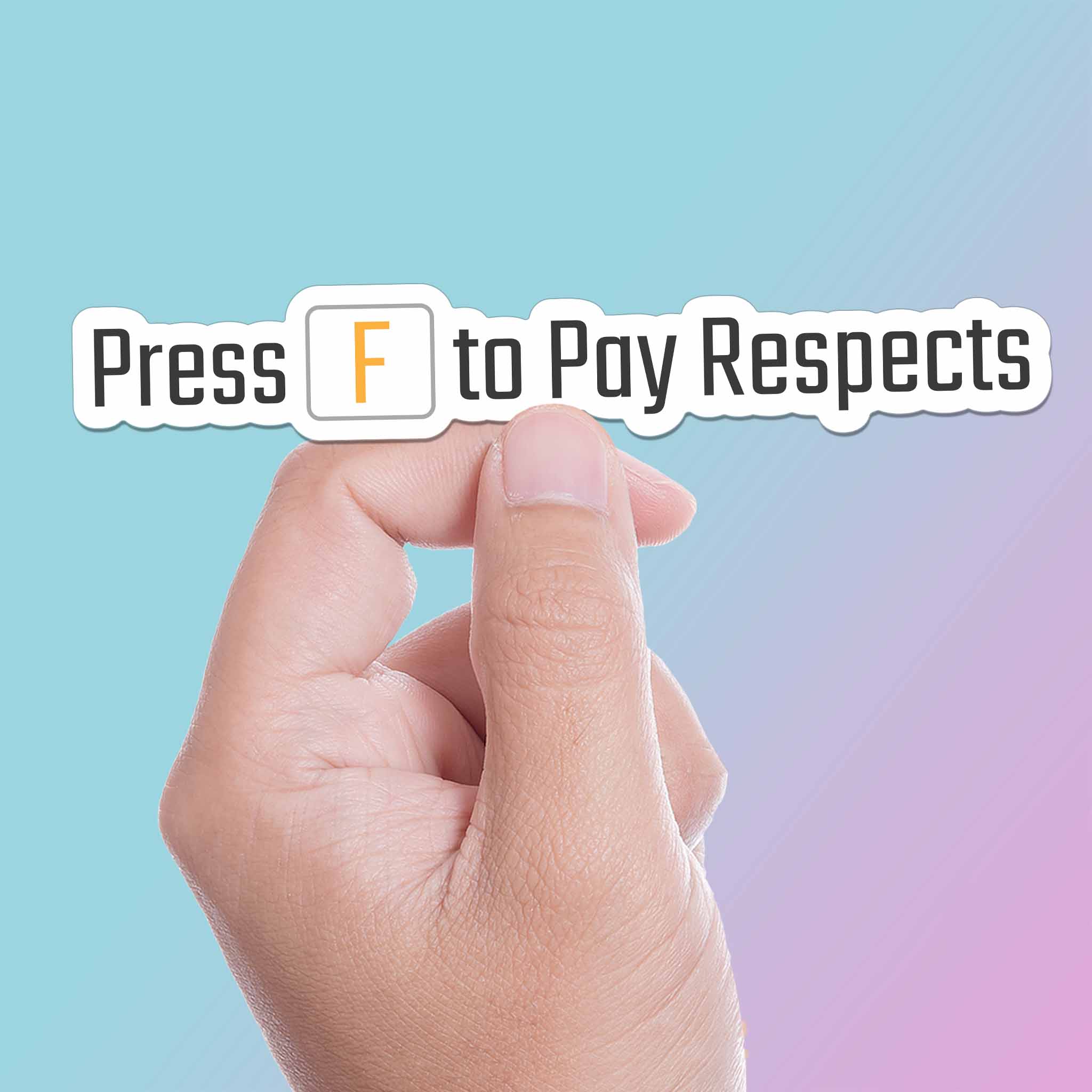 Press F to Pay Respects Funny Gaming Sticker