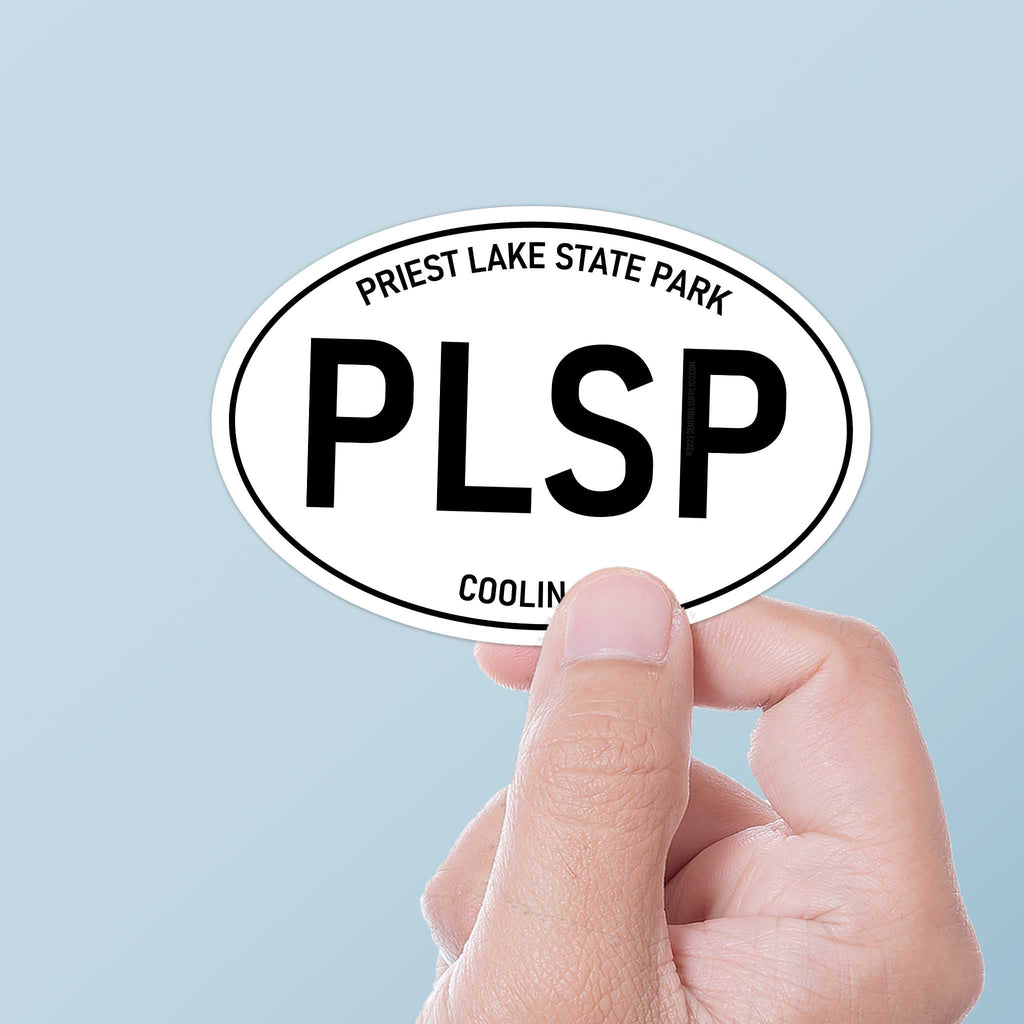 Priest Lake State Park Idaho White Oval Sticker