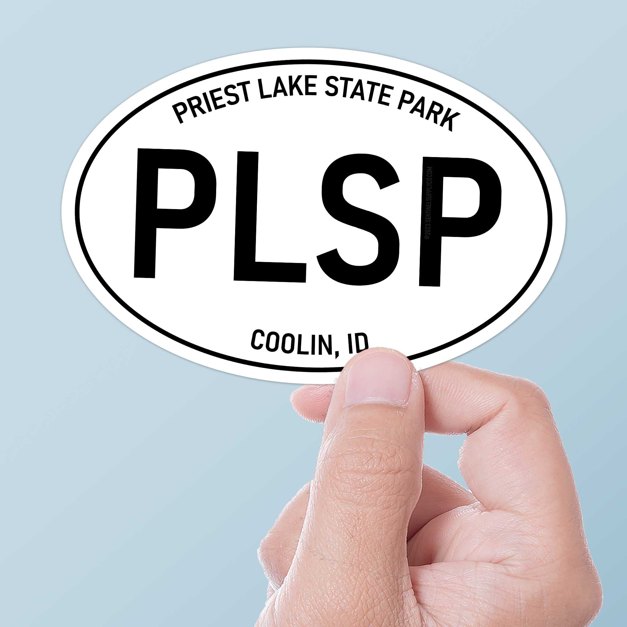 Priest Lake State Park Idaho White Oval Sticker