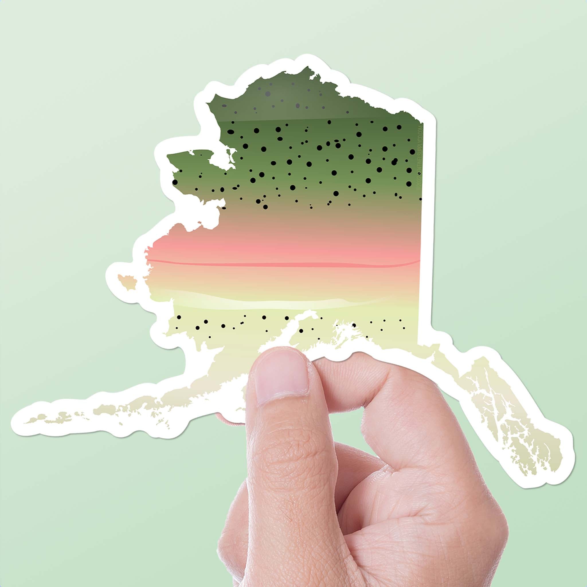 Rainbow Trout Alaska Fishing Sticker