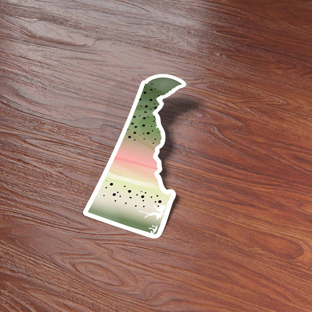 Rainbow Trout Delaware Sticker - DE Fishing Decal
