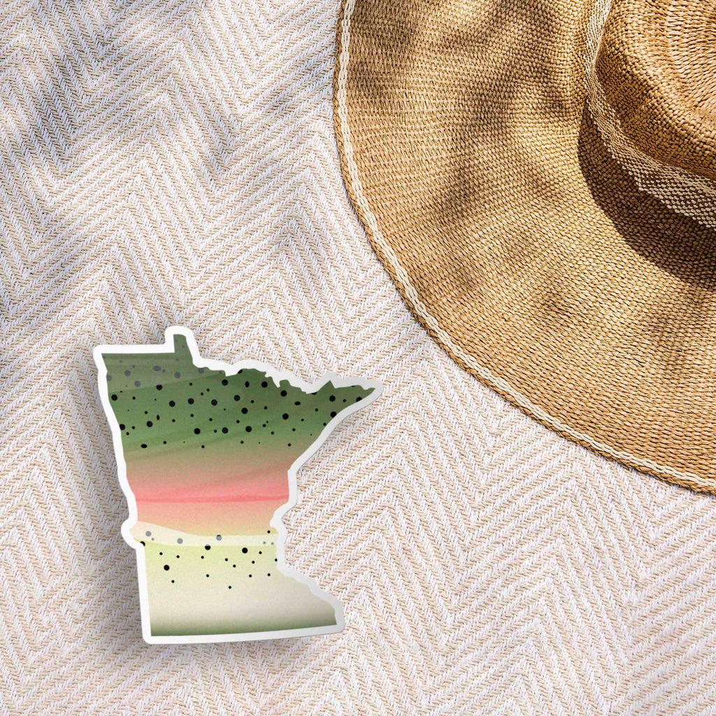 Rainbow Trout Minnesota Sticker - MN Fishing Decal