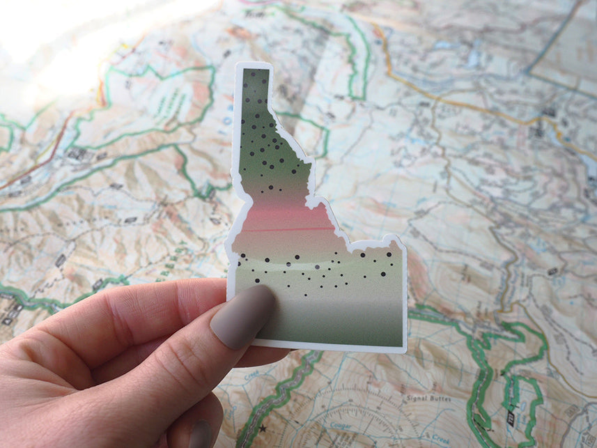 Rainbow Trout Idaho Fishing Sticker