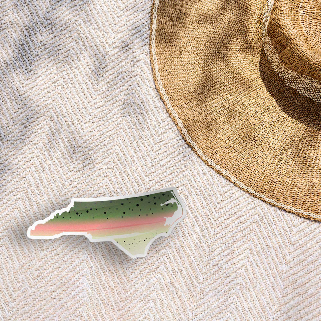 Rainbow Trout North Carolina Sticker - NC Fishing Decal