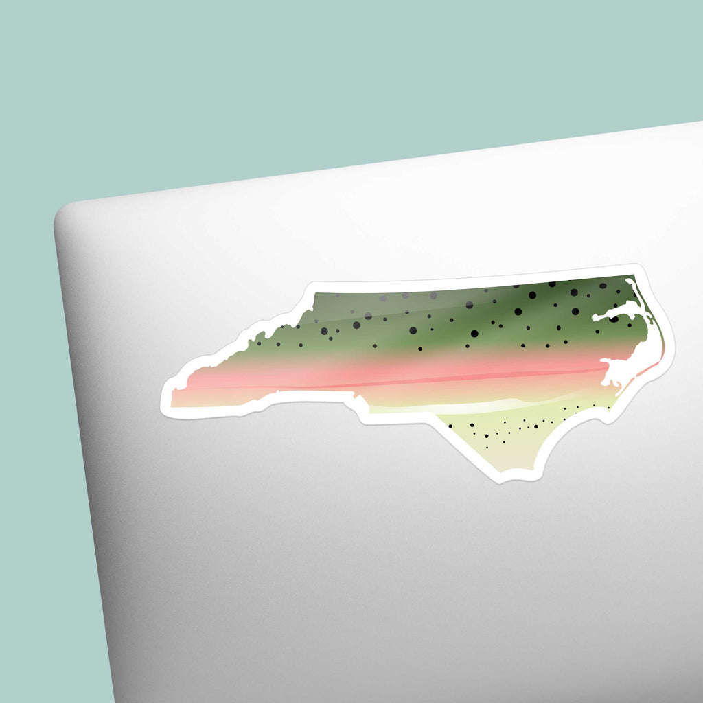 Rainbow Trout North Carolina Sticker - NC Fishing Decal