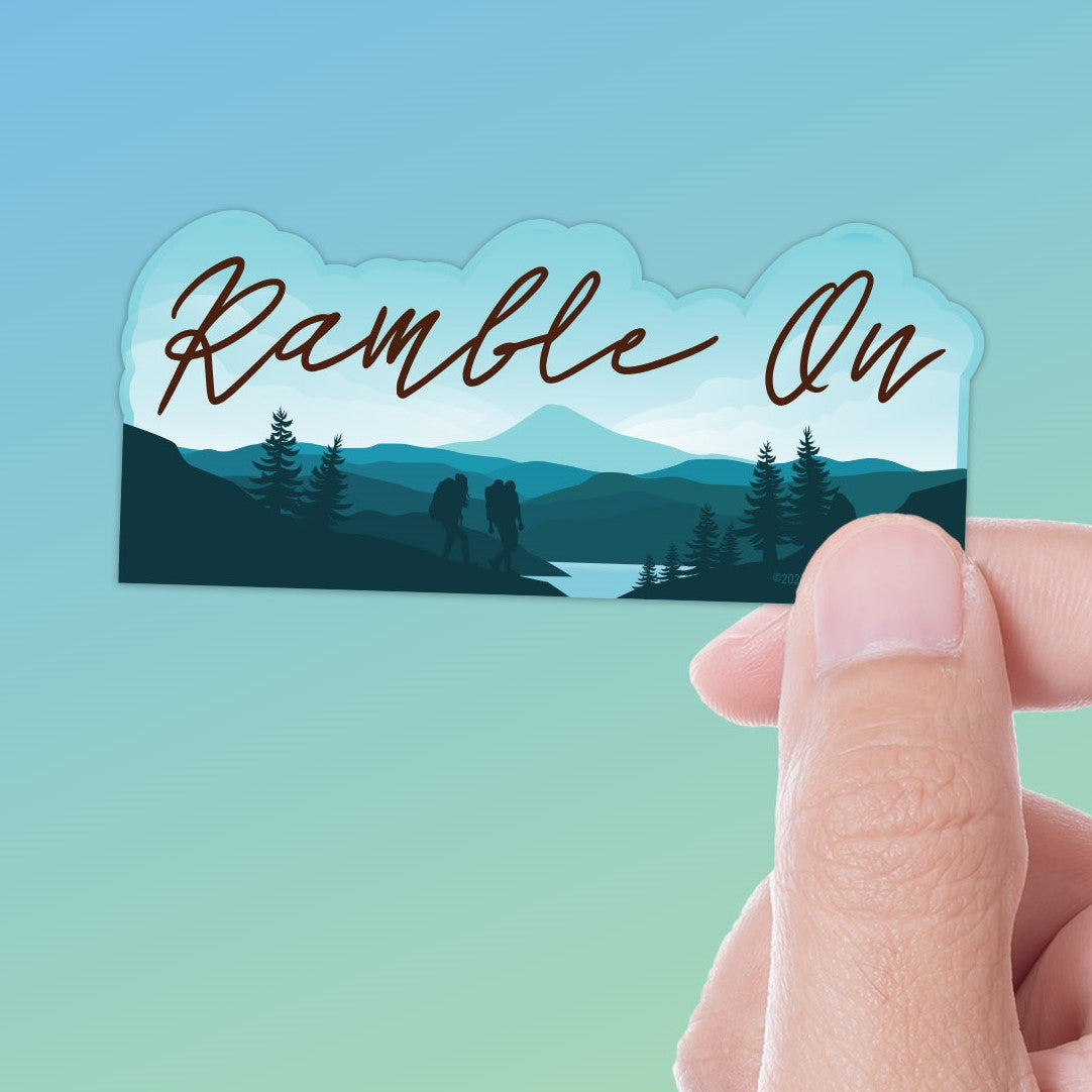 Ramble On Lyrics Nature Sticker