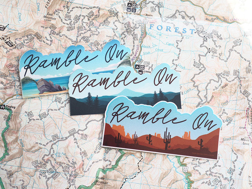 Ramble On Lyrics Nature Sticker