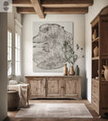 Redwood Tree, Tree Ring Print, California Coast, Wood Slice Wall Art, Huge Wall Art, Natural Wood Slices 52”x72”