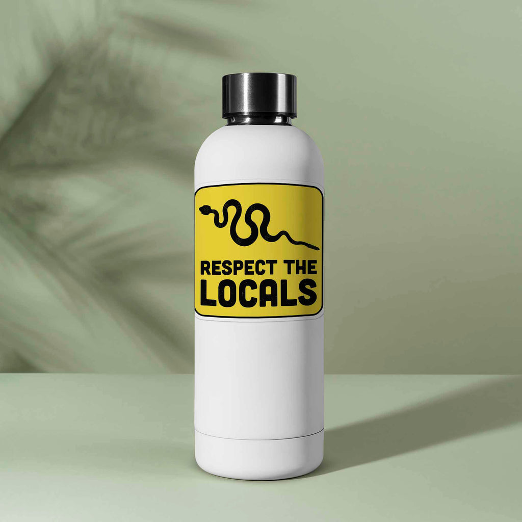 Respect the Locals Rattlesnake Sticker - Funny Southwest Animal Decal