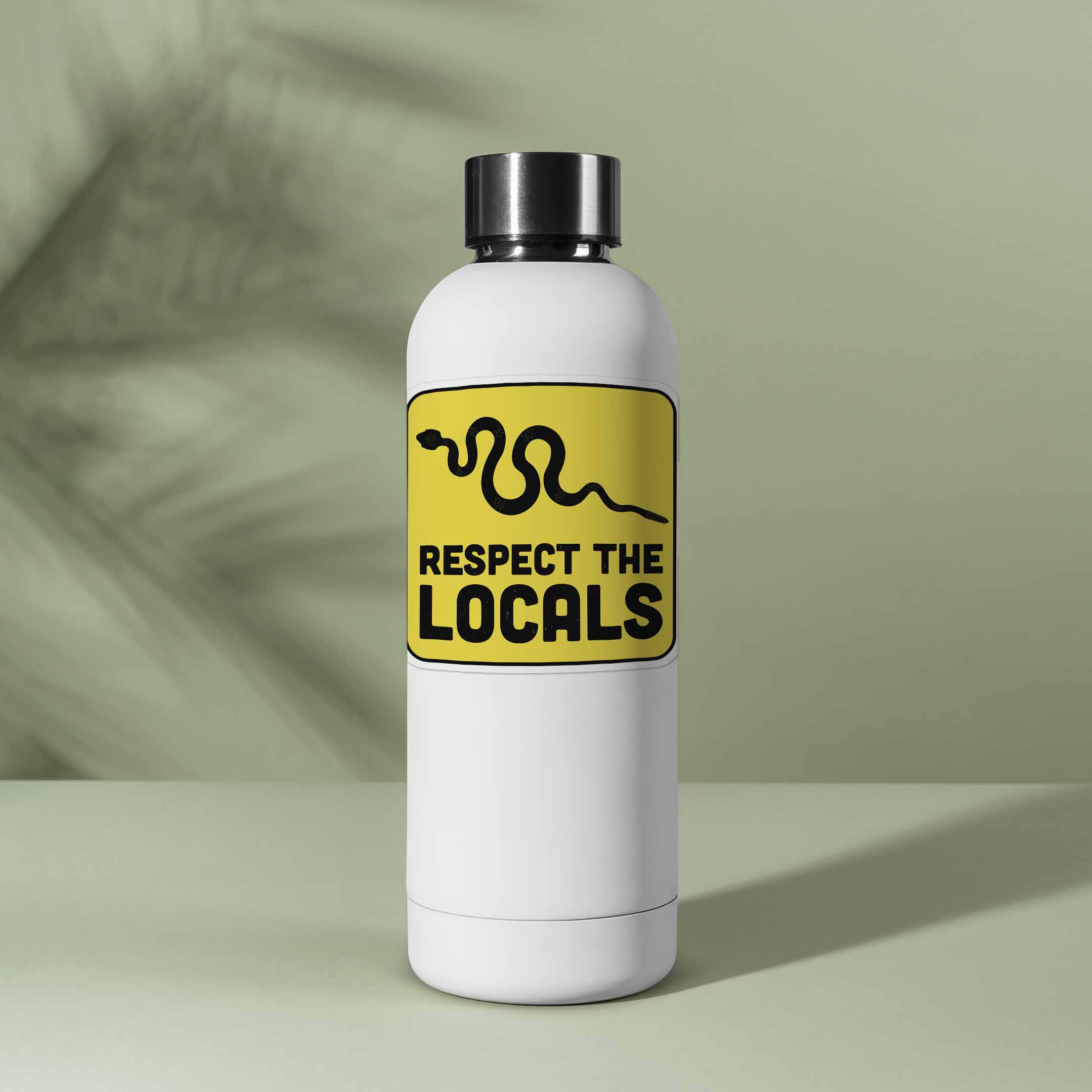 Respect the Locals Rattlesnake Sticker - Funny Southwest Animal Decal