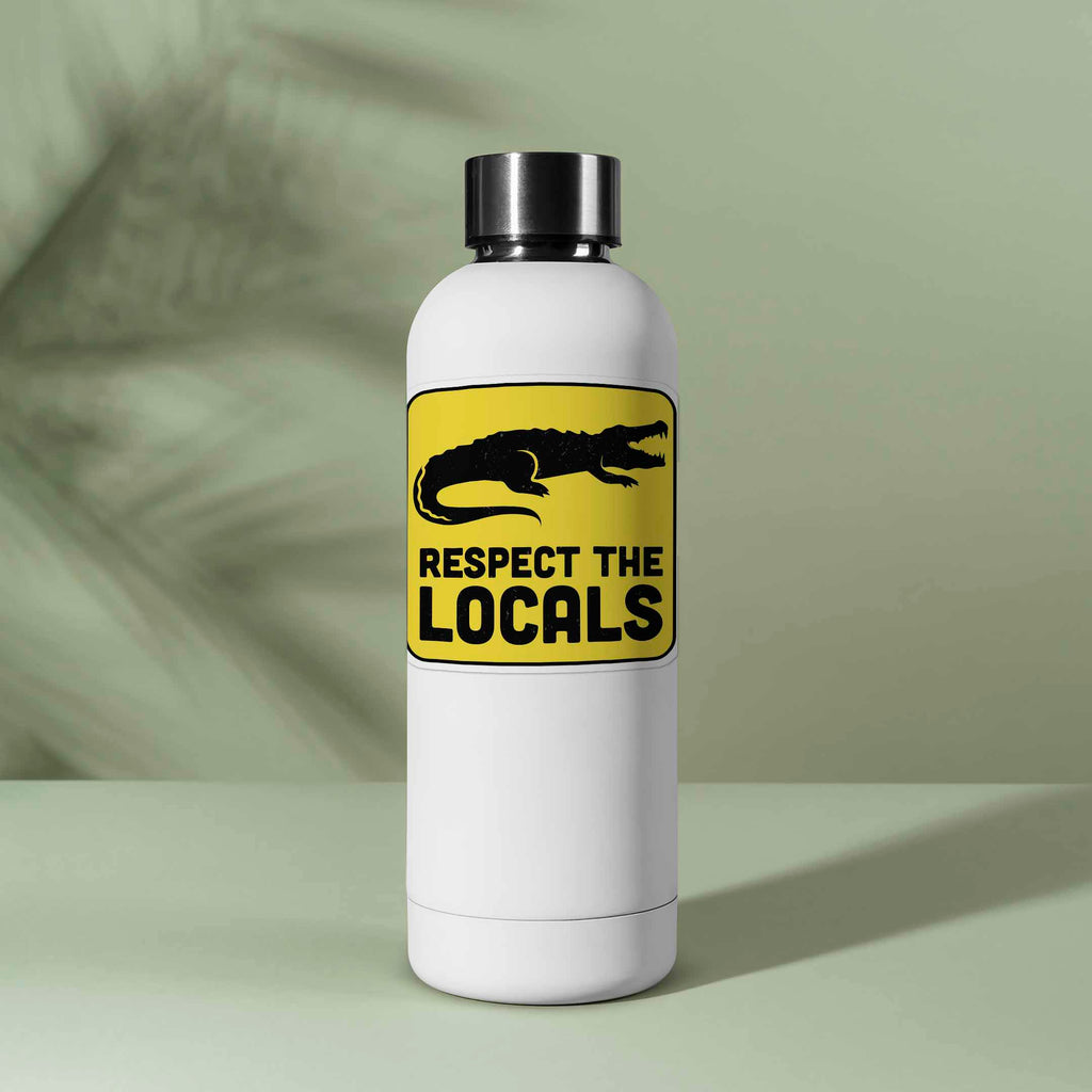 Respect the Locals Gator Sticker - Funny Alligator Nature Decal
