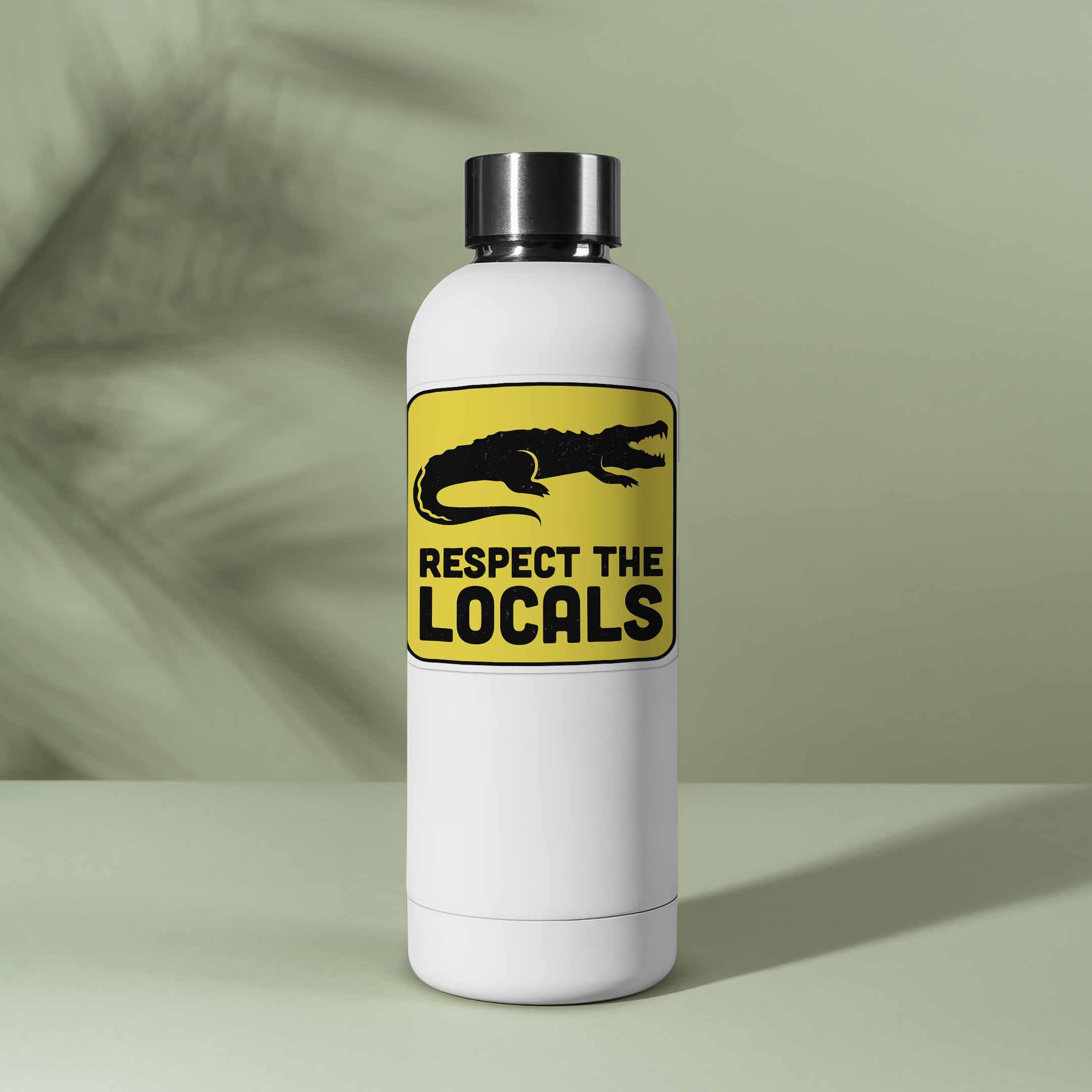 Respect the Locals Gator Sticker - Funny Alligator Nature Decal
