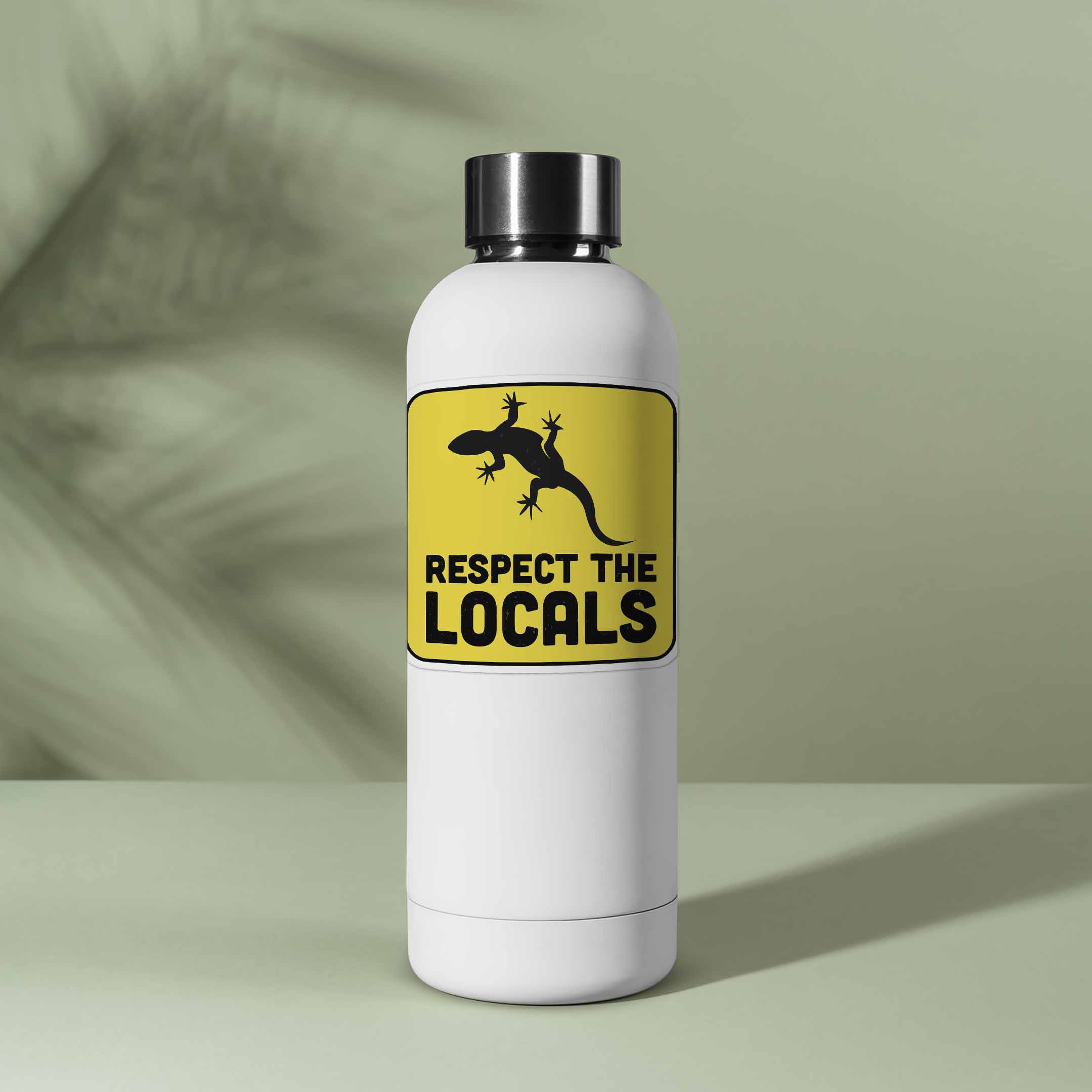 Respect the Locals Salamander Sticker - Funny Animal Decal