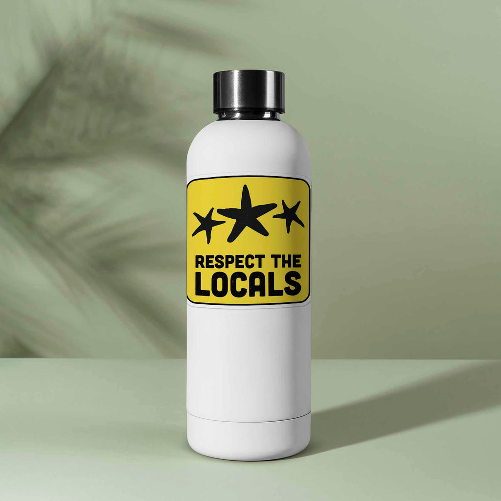 Respect the Locals Starfish Sticker - Funny Beach Decal