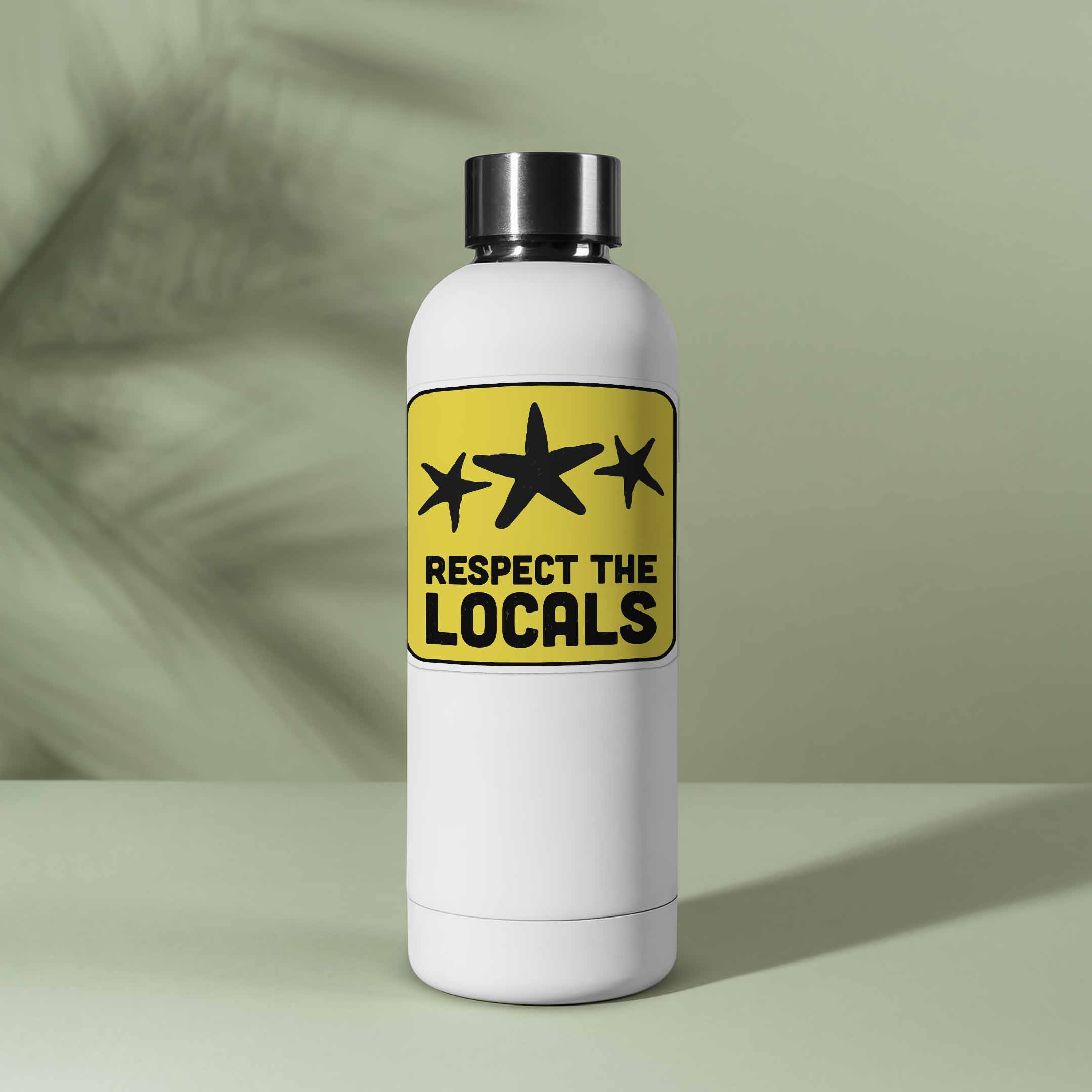 Respect the Locals Starfish Sticker - Funny Beach Decal