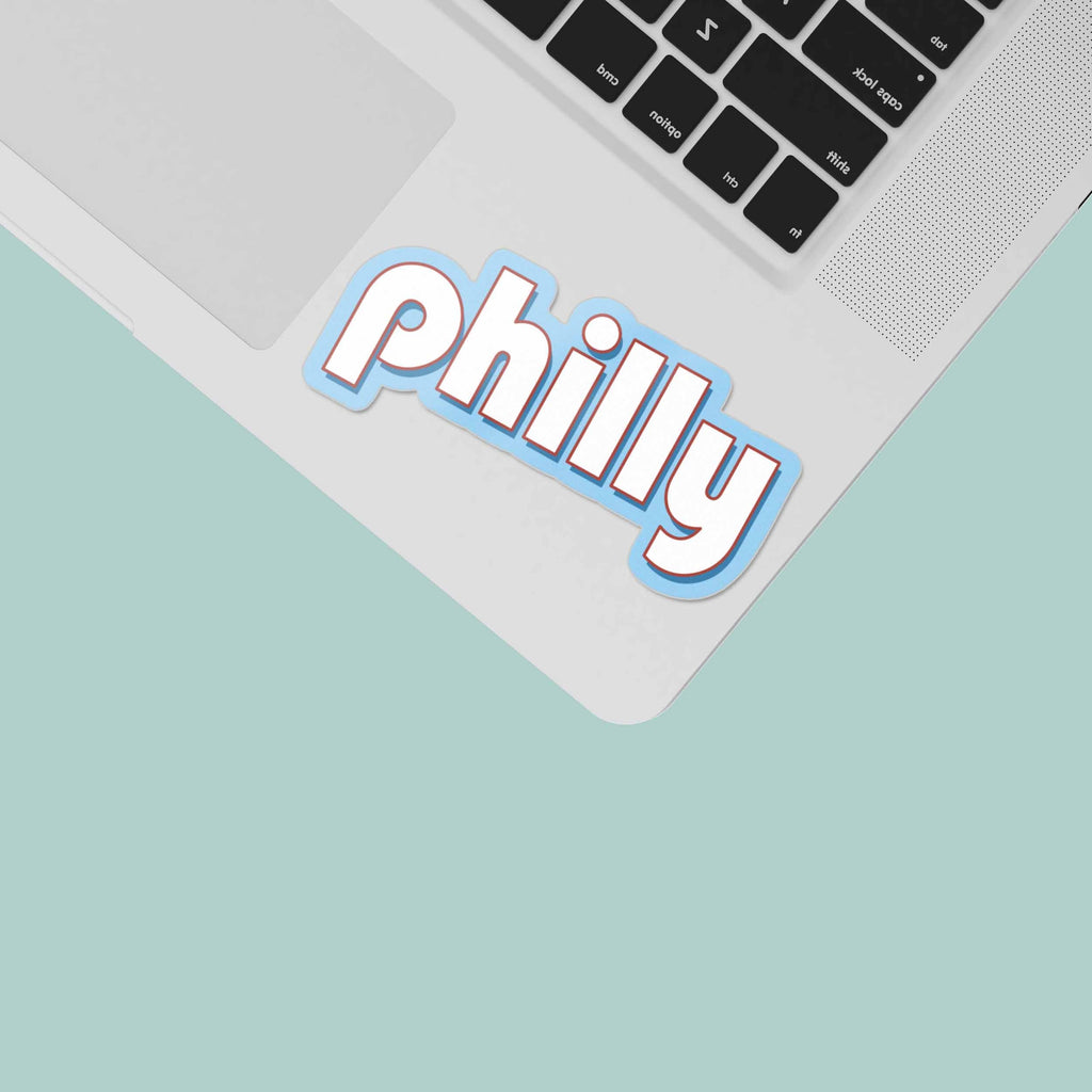 Retro Philly Sticker - Philadelphia Decal for Water Bottle