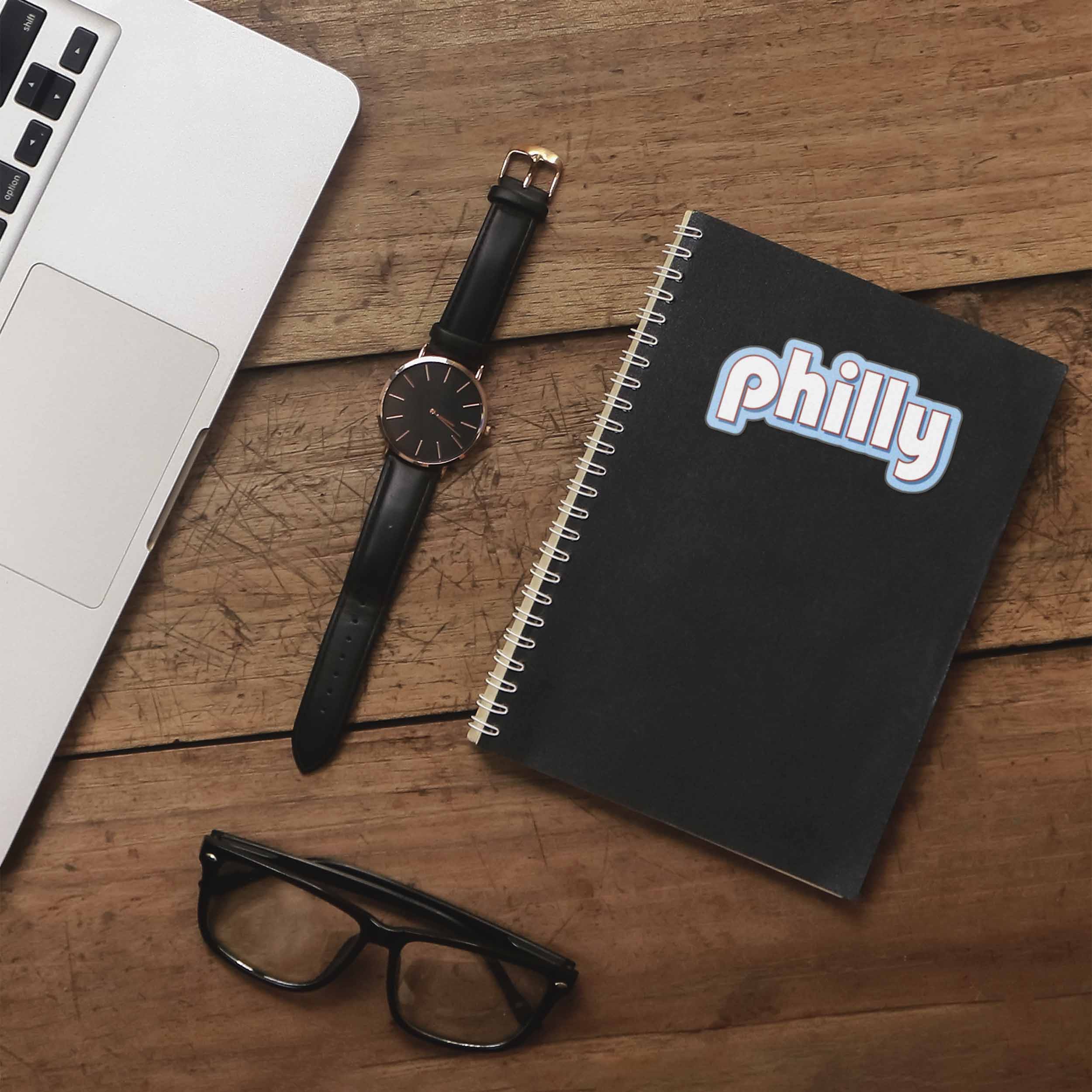 Retro Philly Sticker - Philadelphia Decal for Water Bottle