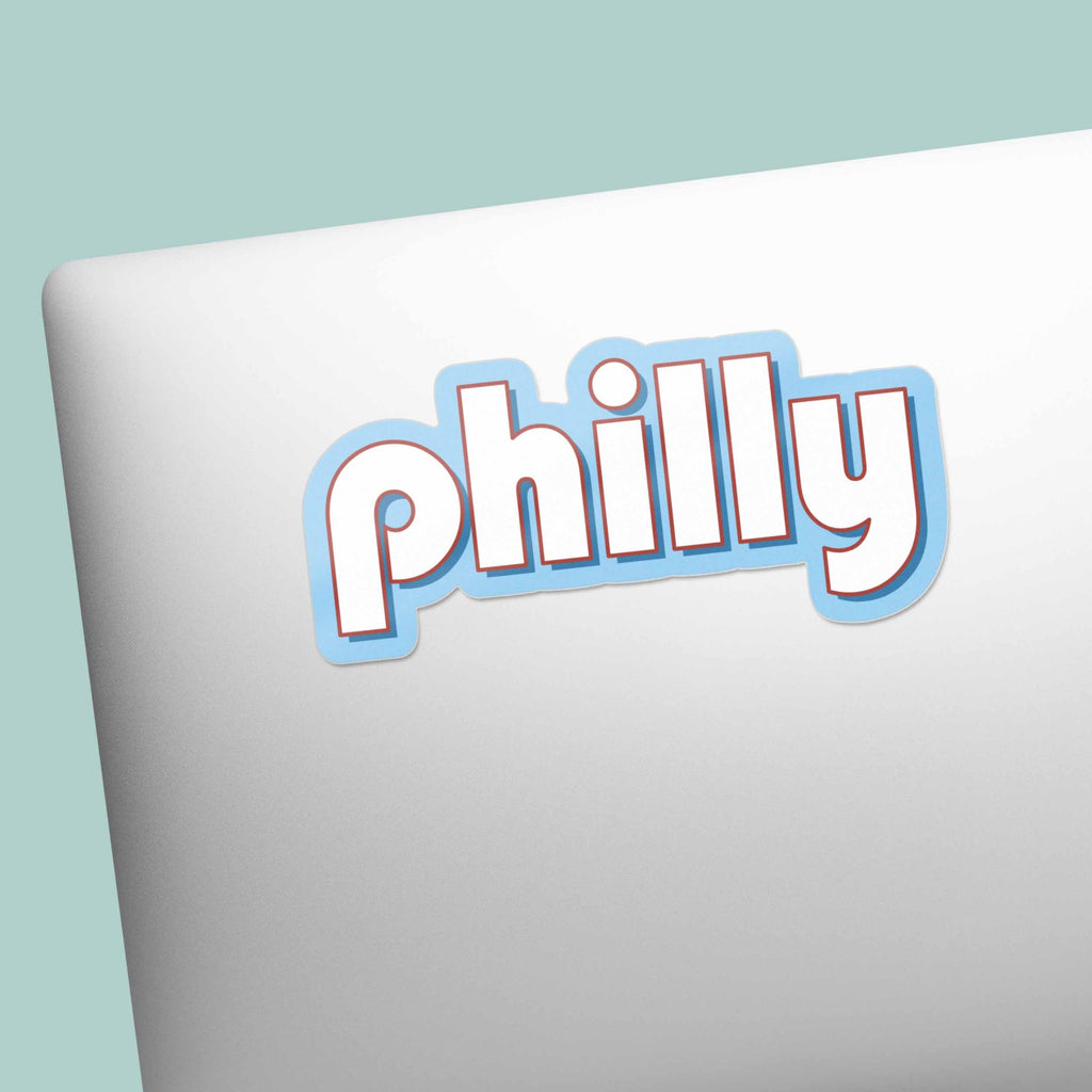 Retro Philly Sticker - Philadelphia Decal for Water Bottle
