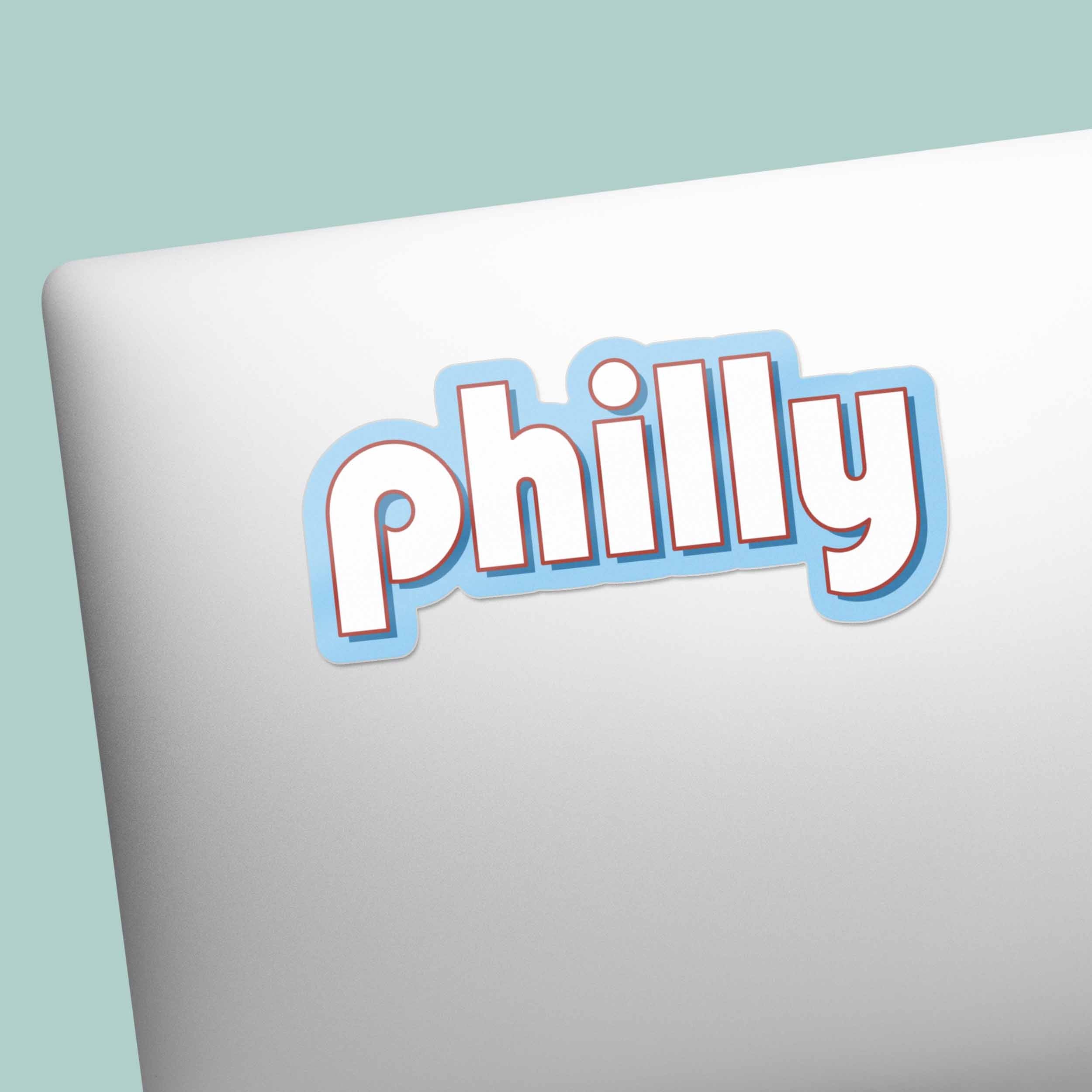Retro Philly Sticker - Philadelphia Decal for Water Bottle