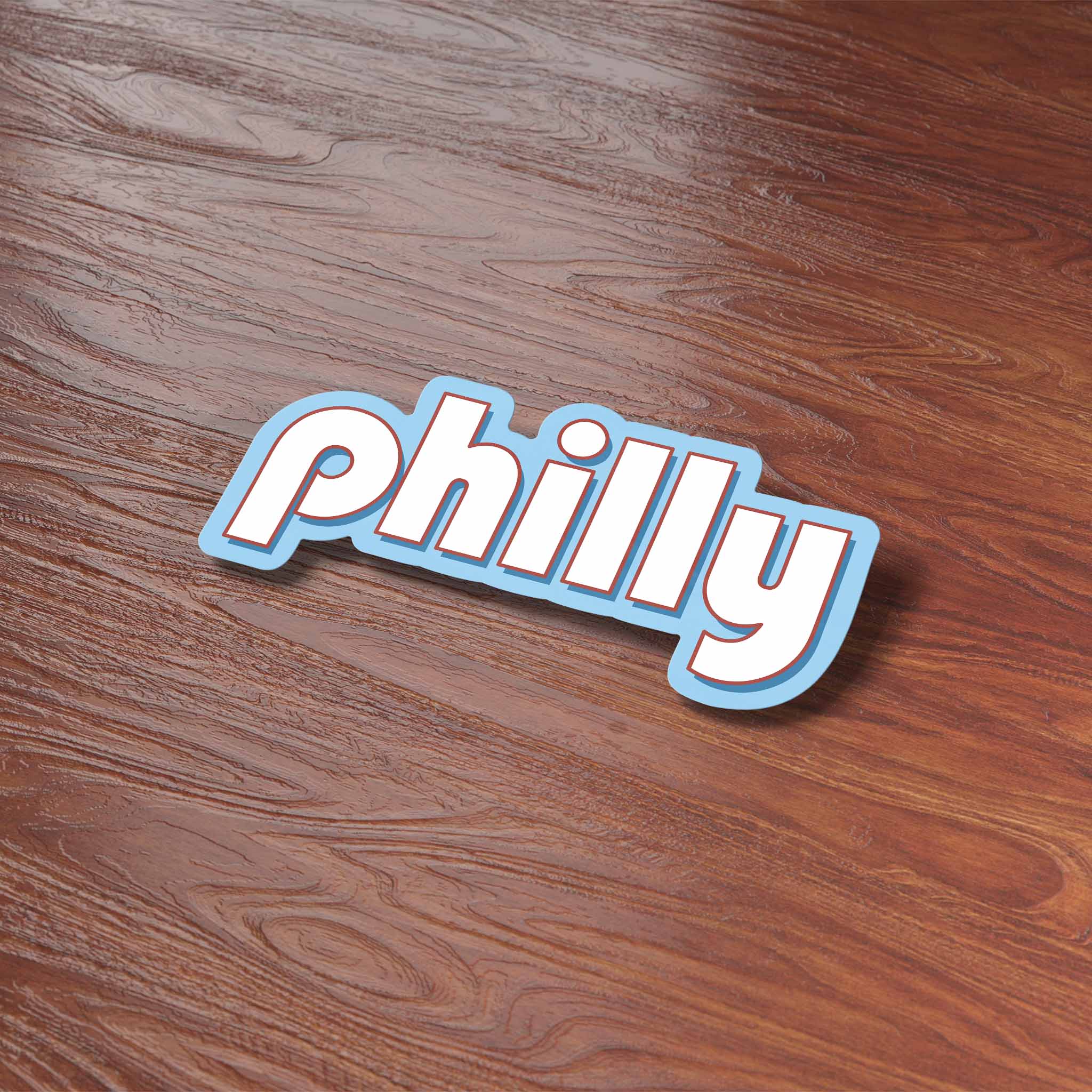 Retro Philly Sticker - Philadelphia Decal for Water Bottle