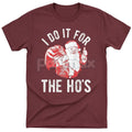 Retro Santa "I Do It for The Ho's" T-Shirt - Vintage Naughty Christmas Slogan Tee, Men's Anti-Holiday Party Humor, Unisex Adult Xmas