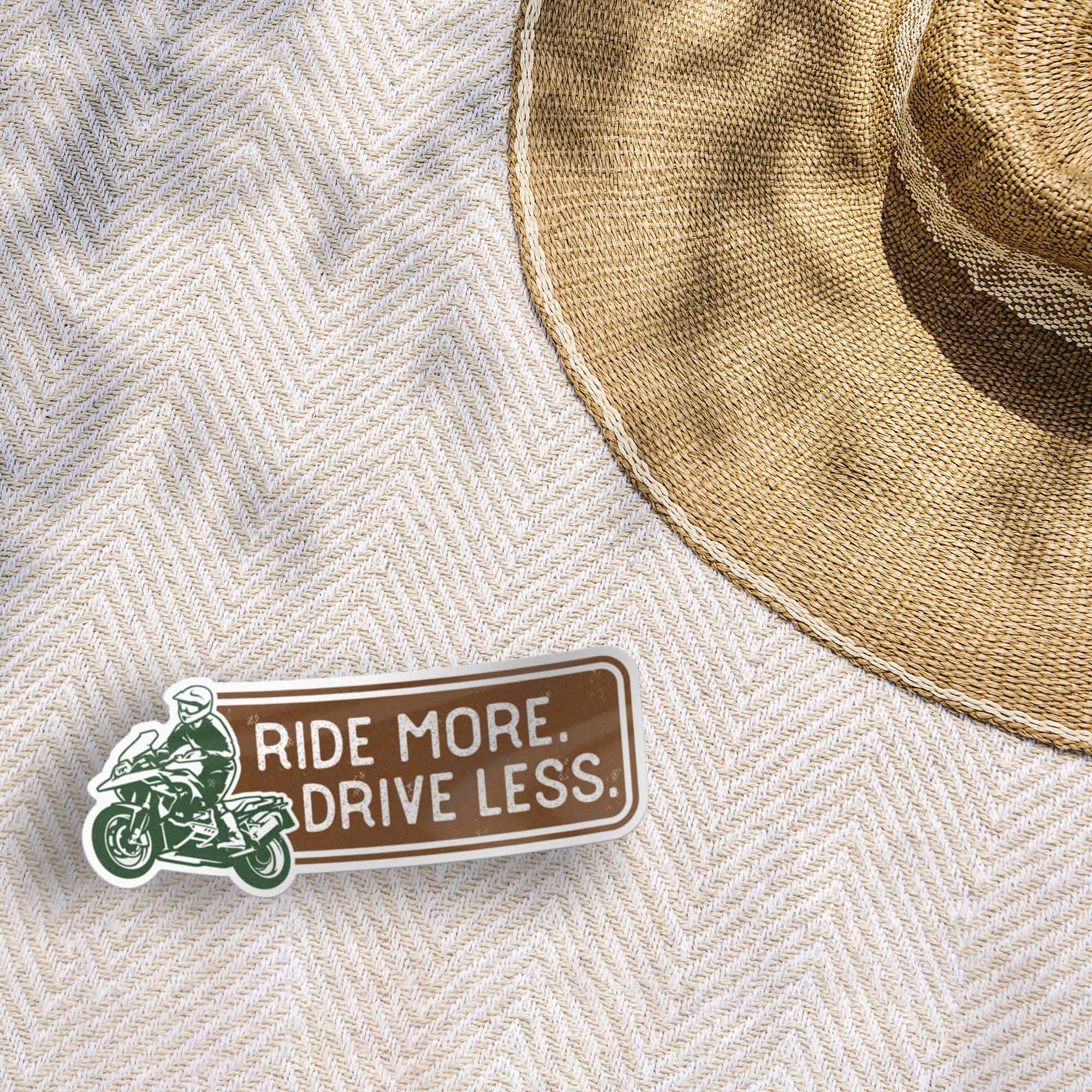 Ride More, Drive Less ADV Motorcycle Sticker