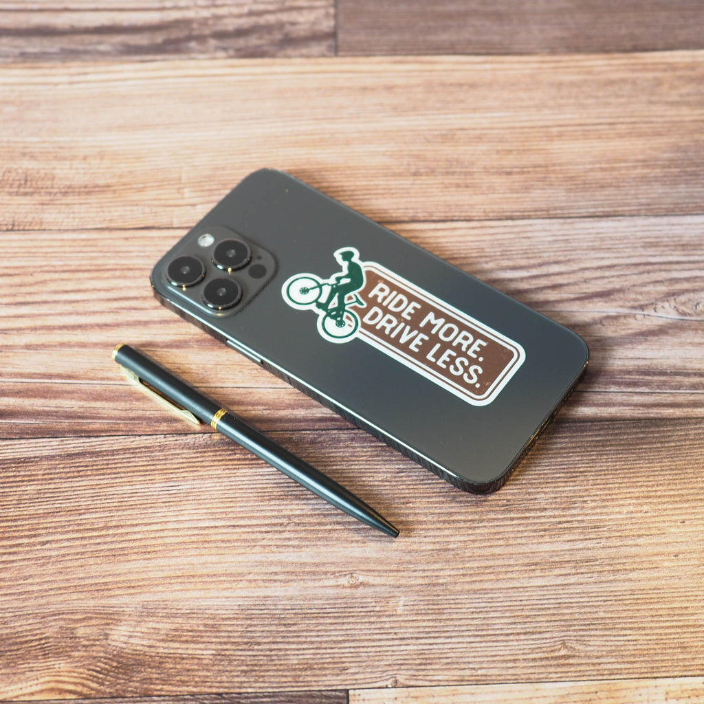 Ride More, Drive Less Mountain Bike Sticker