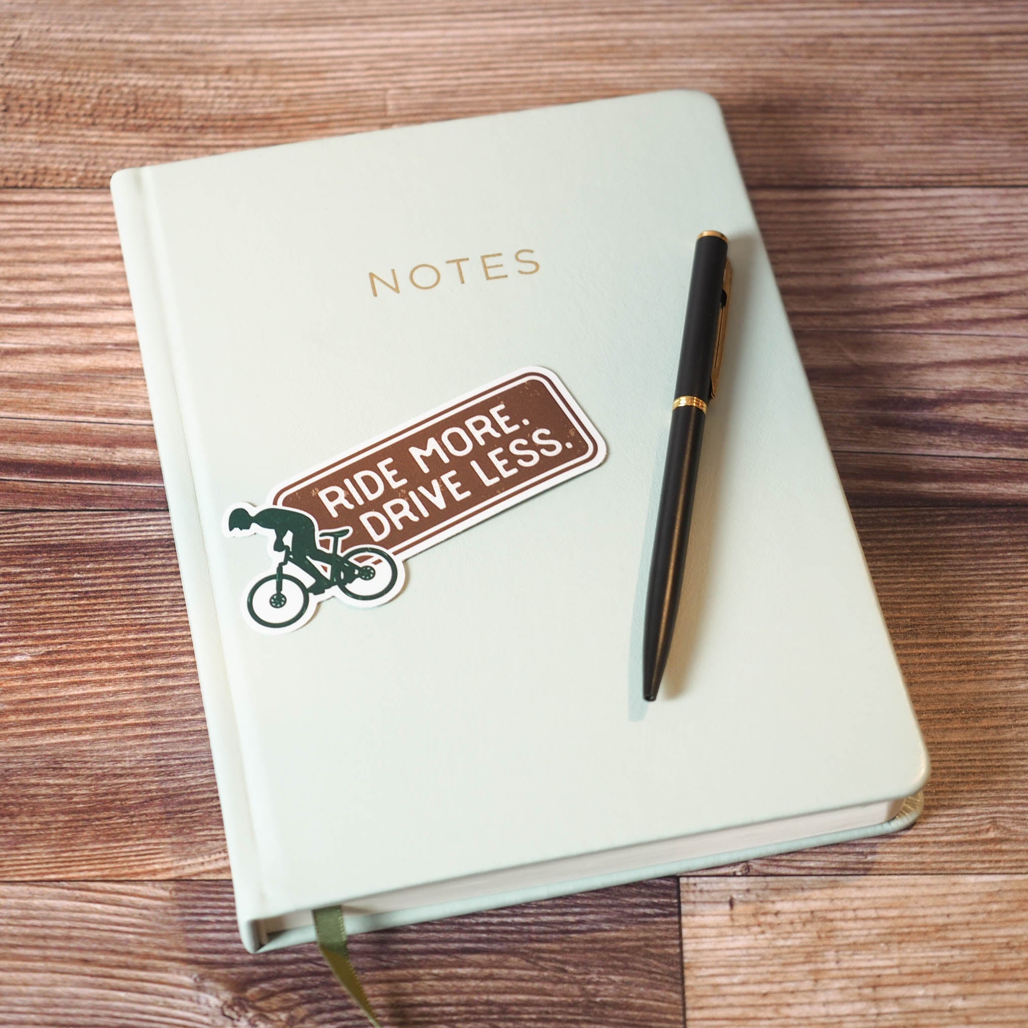 Ride More, Drive Less Mountain Bike Sticker