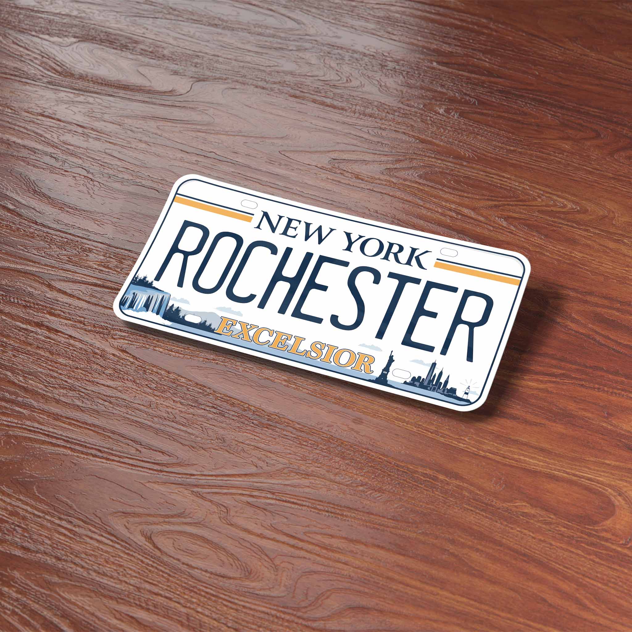 New York License Plate Sticker - Choose from 25+ NY Cities
