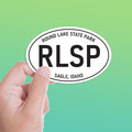 Round Lake State Park Idaho White Oval Sticker