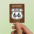 Route 66 Brown Road Sign Sticker