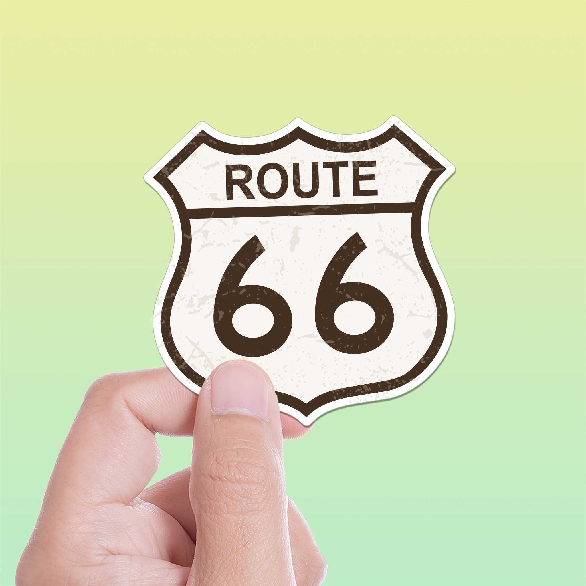 Route 66 Highway Sign Sticker