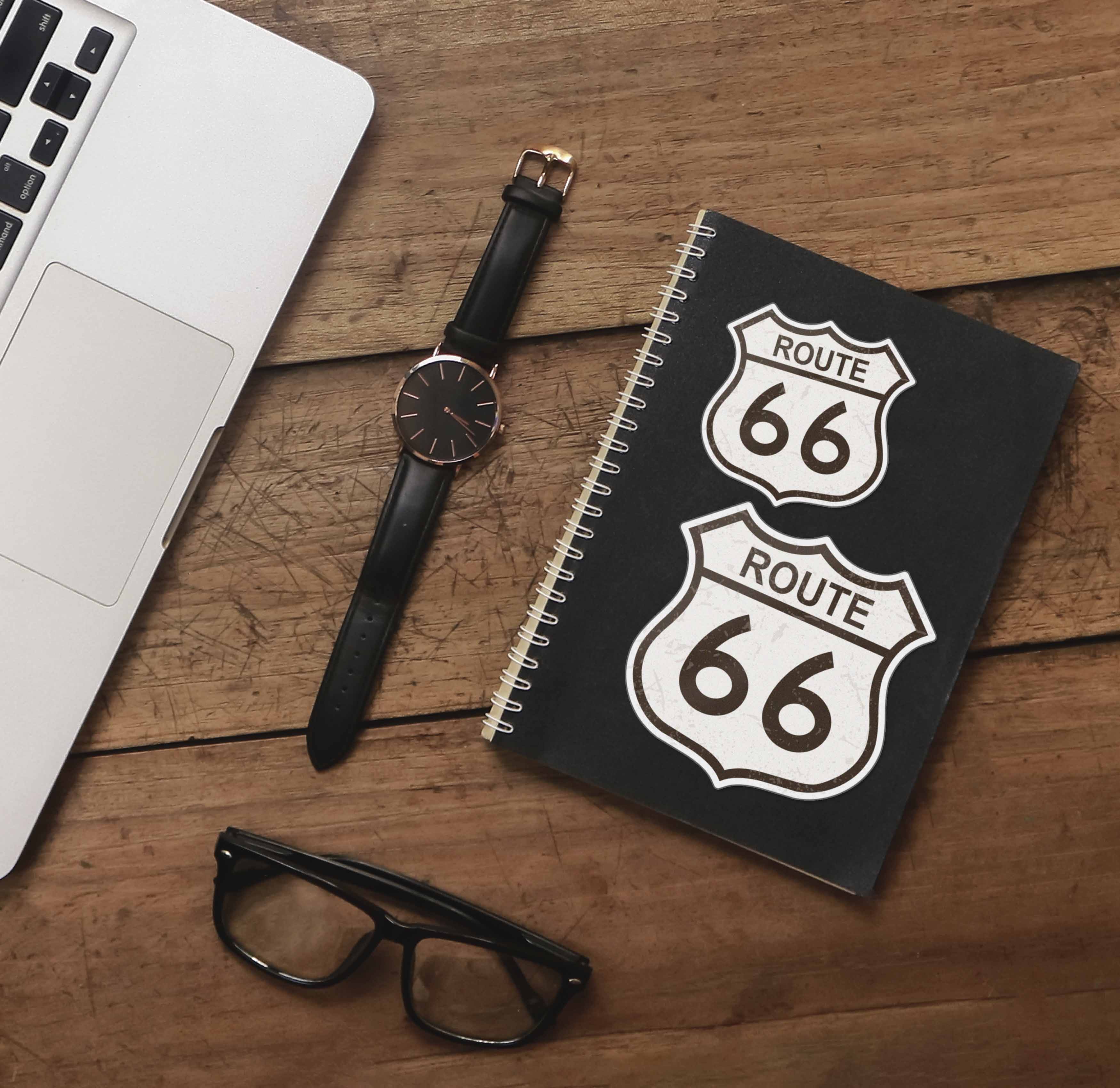 Route 66 Highway Sign Sticker