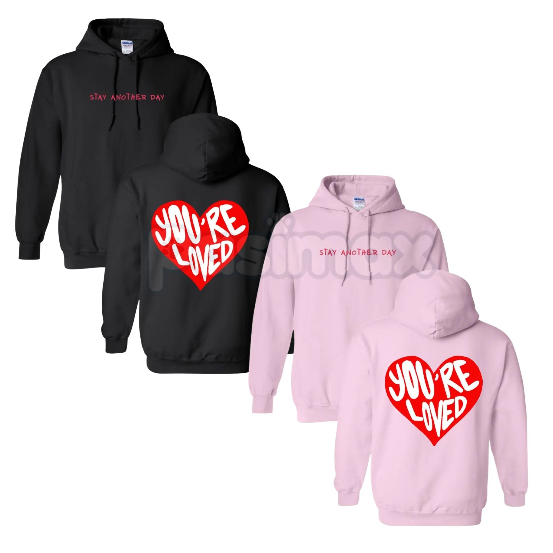 S.A.D. Stay Another Day Valentine’s Day Exclusive Hoodie – Mental Health Awareness Pullover, Self-Love Aesthetic Streetwear, Unisex
