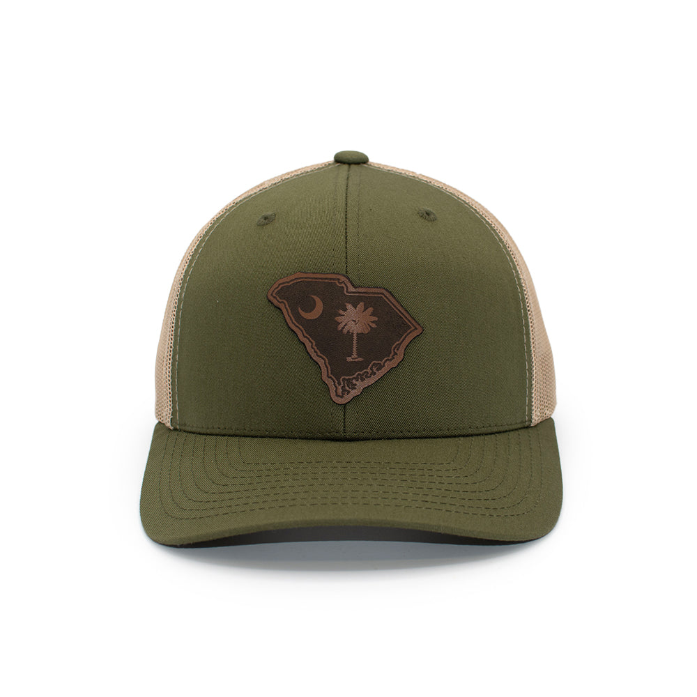 SC State Flag Leather Patch Hat