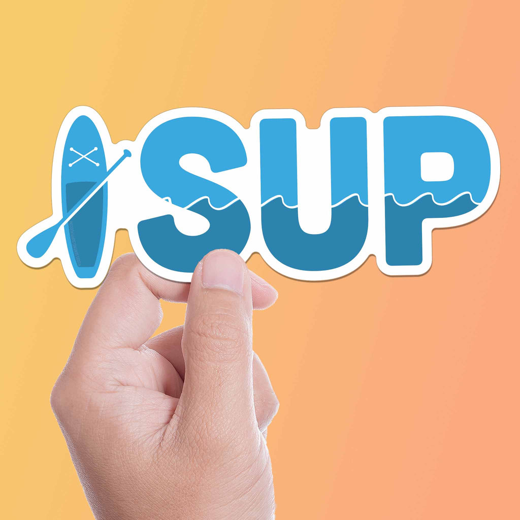 SUP Bumper Sticker - Stand Up Paddleboard Decal