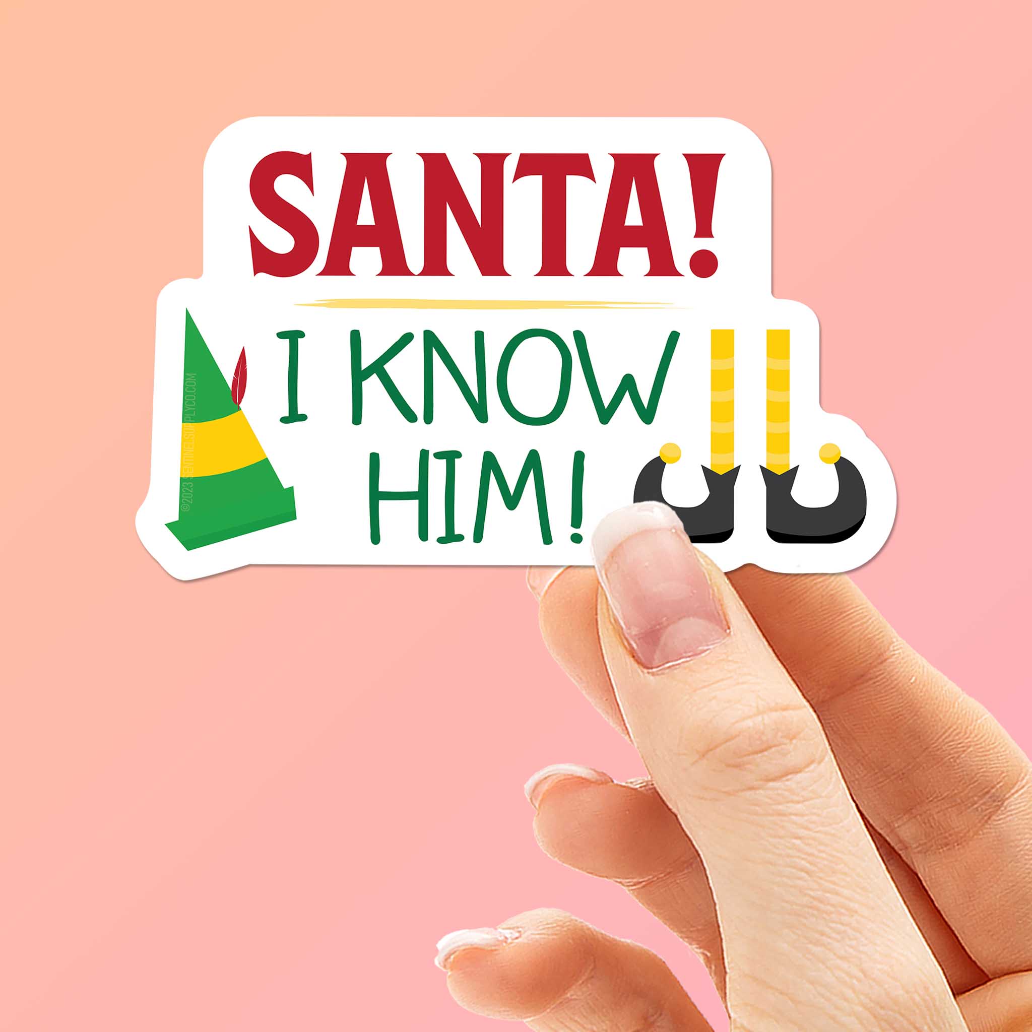 Santa I Know Him Christmas Movie Sticker
