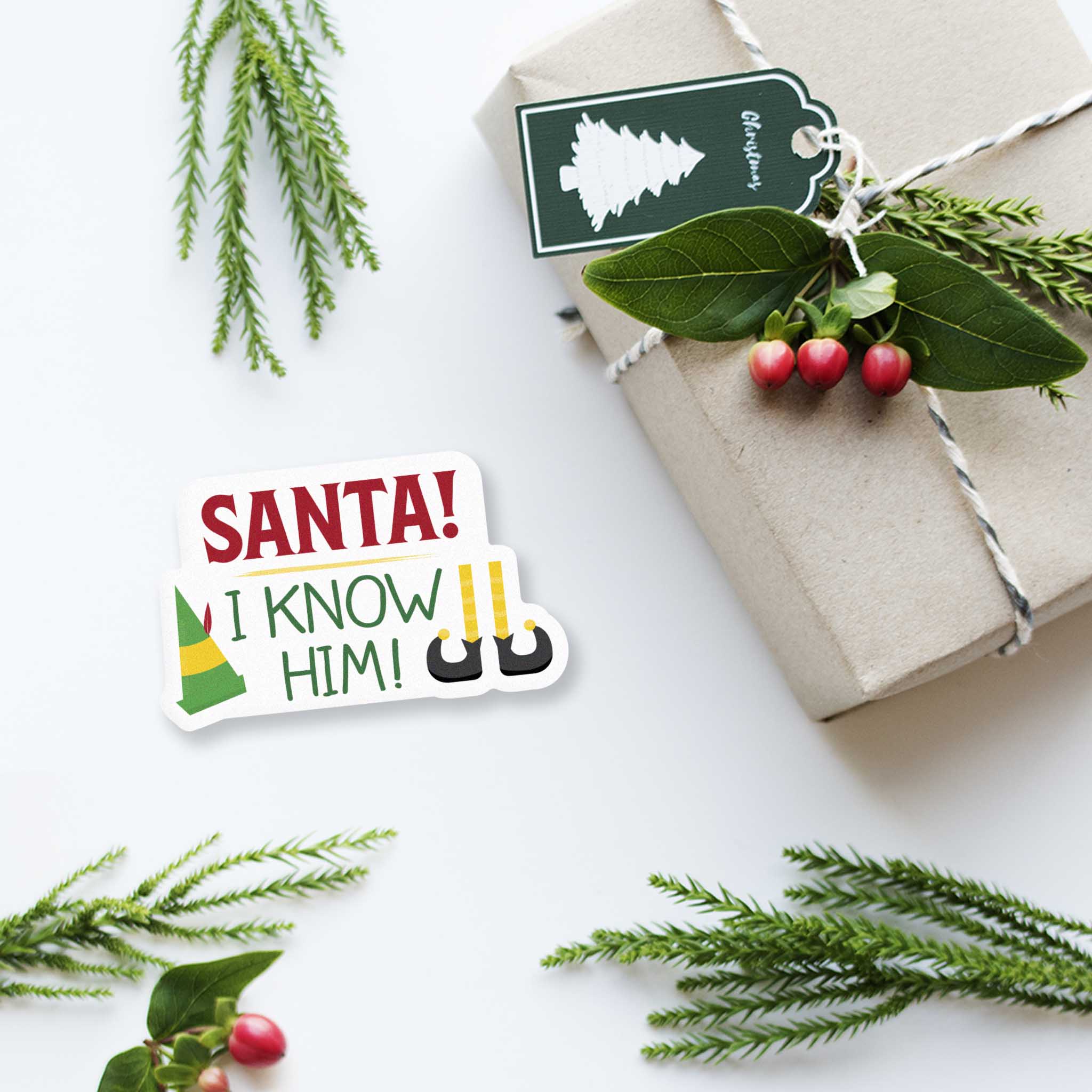 Santa I Know Him Christmas Movie Sticker