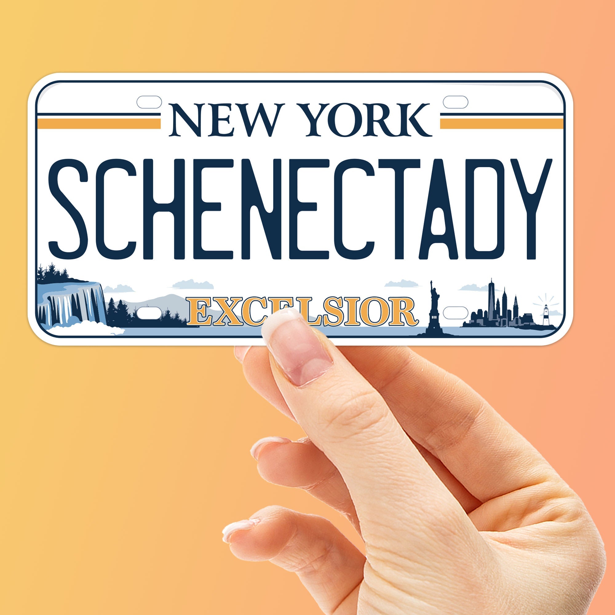 Schenectady New York License Plate Sticker