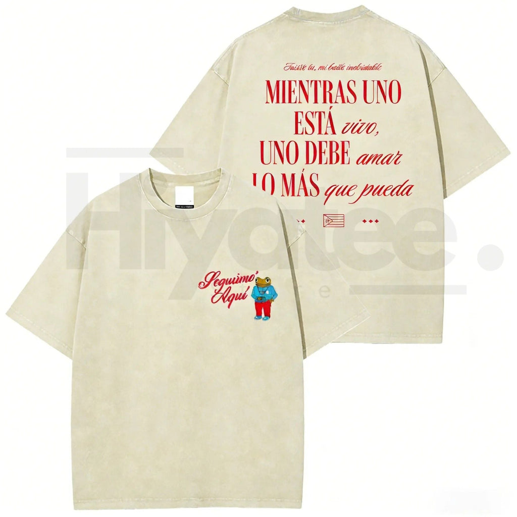 Seguimo Aqui Sapo Concho Vintage Washed Tee – DTMF Inspired Puerto Rican Reggaeton Streetwear